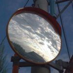 カーブミラー越しの朝日♪　NO.2