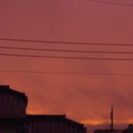 台風通過後の夕焼け