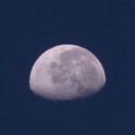 朝の月と夜の月のコラボ♪